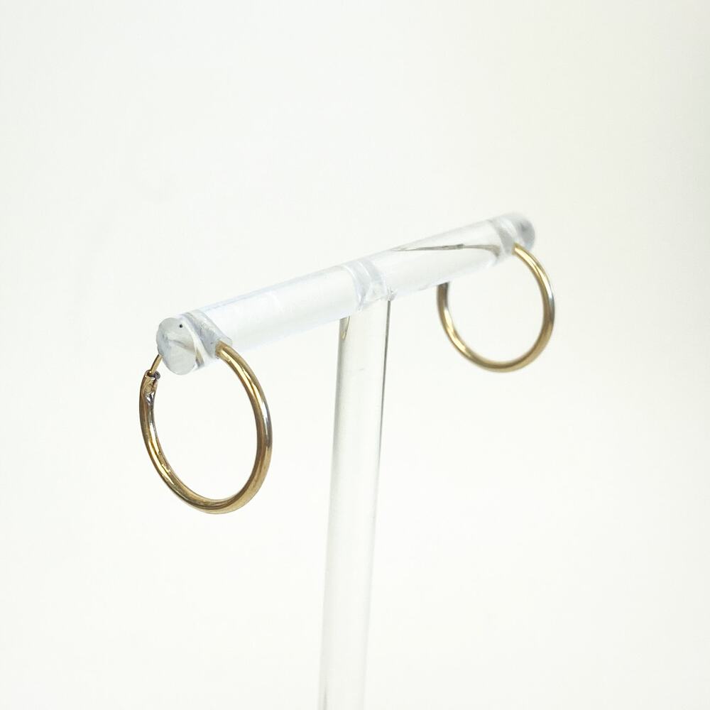 Gold Earrings Tiny Gold Tone Hoops Endless Hoop Style